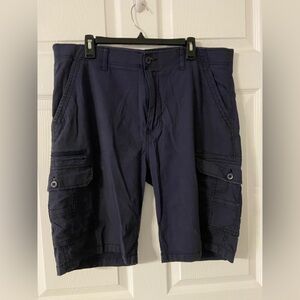 T37- WEAR FIRST Navy Cargo Bermuda Shorts